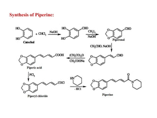 Synthesis of Piperine:
 