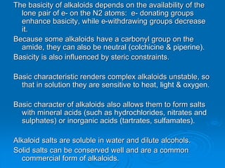 Basicity Complex ALKALOIDS.ppt