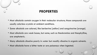 Alkaloids.pptx chemistry of natural products | PPTX