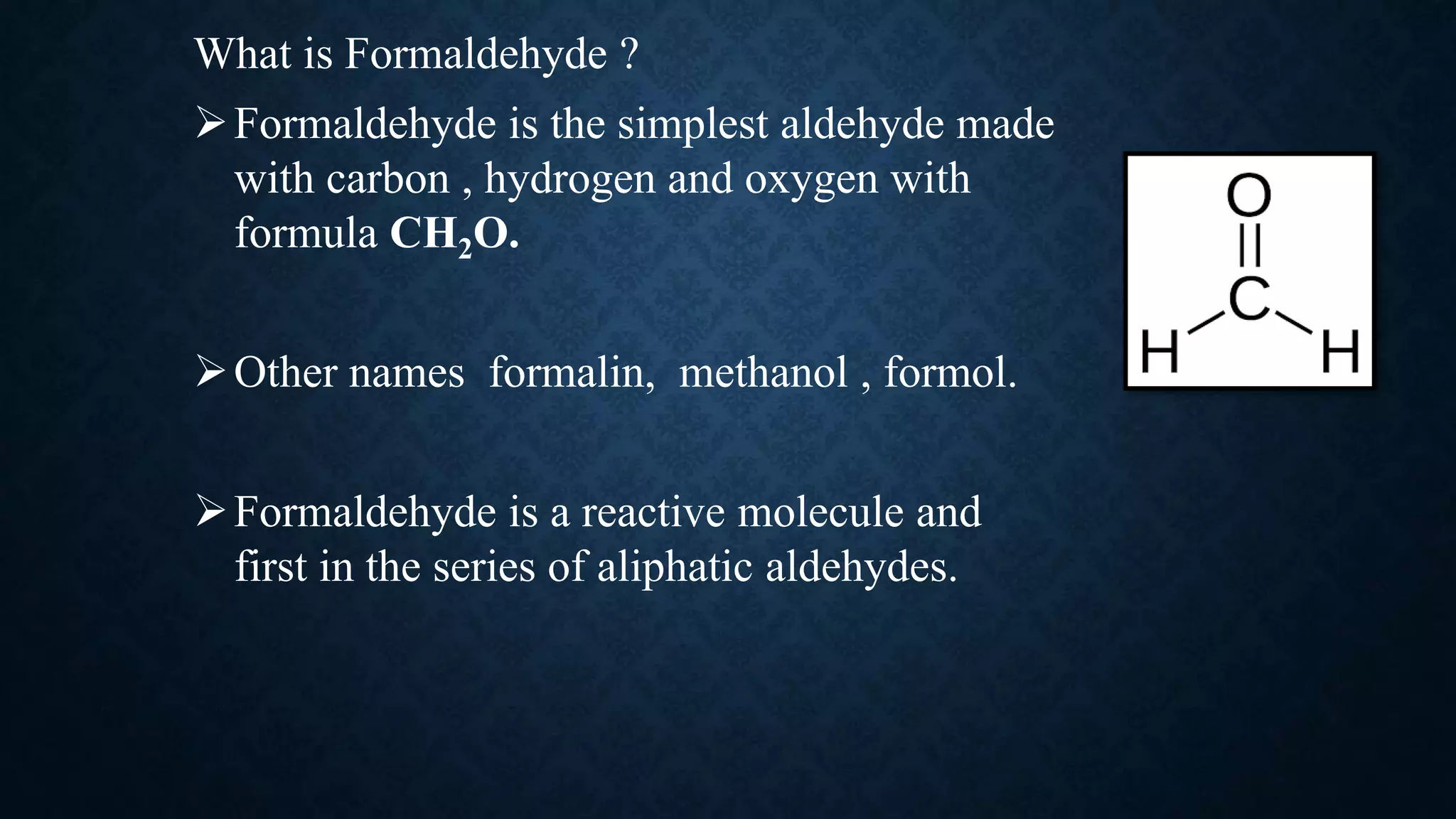 formaldehyde PPTX