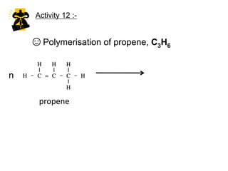 Addition of steam to alkene is one way  to manufacture alcohol in industry H3PO4300 C / 60 atmCnH2n     +   H2O(g)                                 CnH2n+1OH  Alcohol AlkeneExample :C4H8      +    H2O                       H3PO4300 C / 60 atmButene