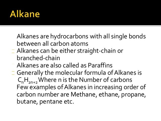 alkane alkene alkyne