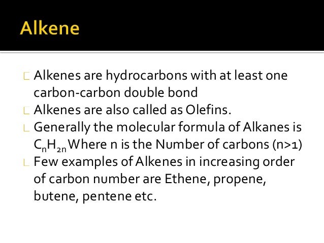 alkane alkene alkyne