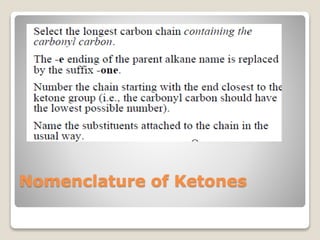 Nomenclature of Ketones
 