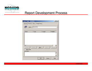 Report Development Process
 