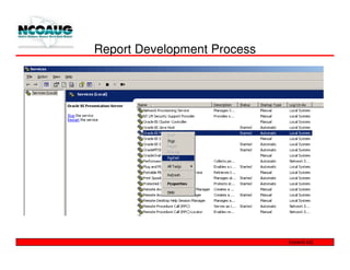 Report Development Process
 
