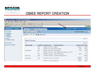 OBIEE REPORT CREATION
 