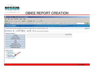 OBIEE REPORT CREATION
 