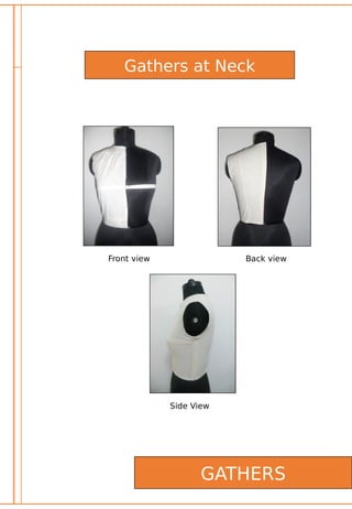 GATHERS
Gathers at Neck
Front view Back view
Side View
 