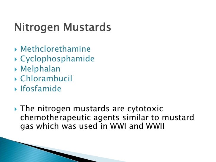 alkylating anticancers nitrogen mustard