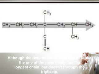 Although the determination is wrong because
      the one of the main chain has the
    longest chain, but doesn't through the
                   triplicate.
 