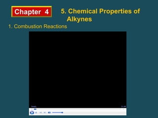 Chapter 4 5. Chemical Properties of
Alkynes
1. Combustion Reactions
 