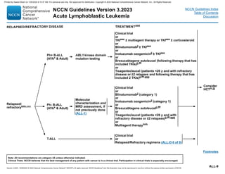 Acute lymphoblastic lymphoma treatment Guidelines | PDF