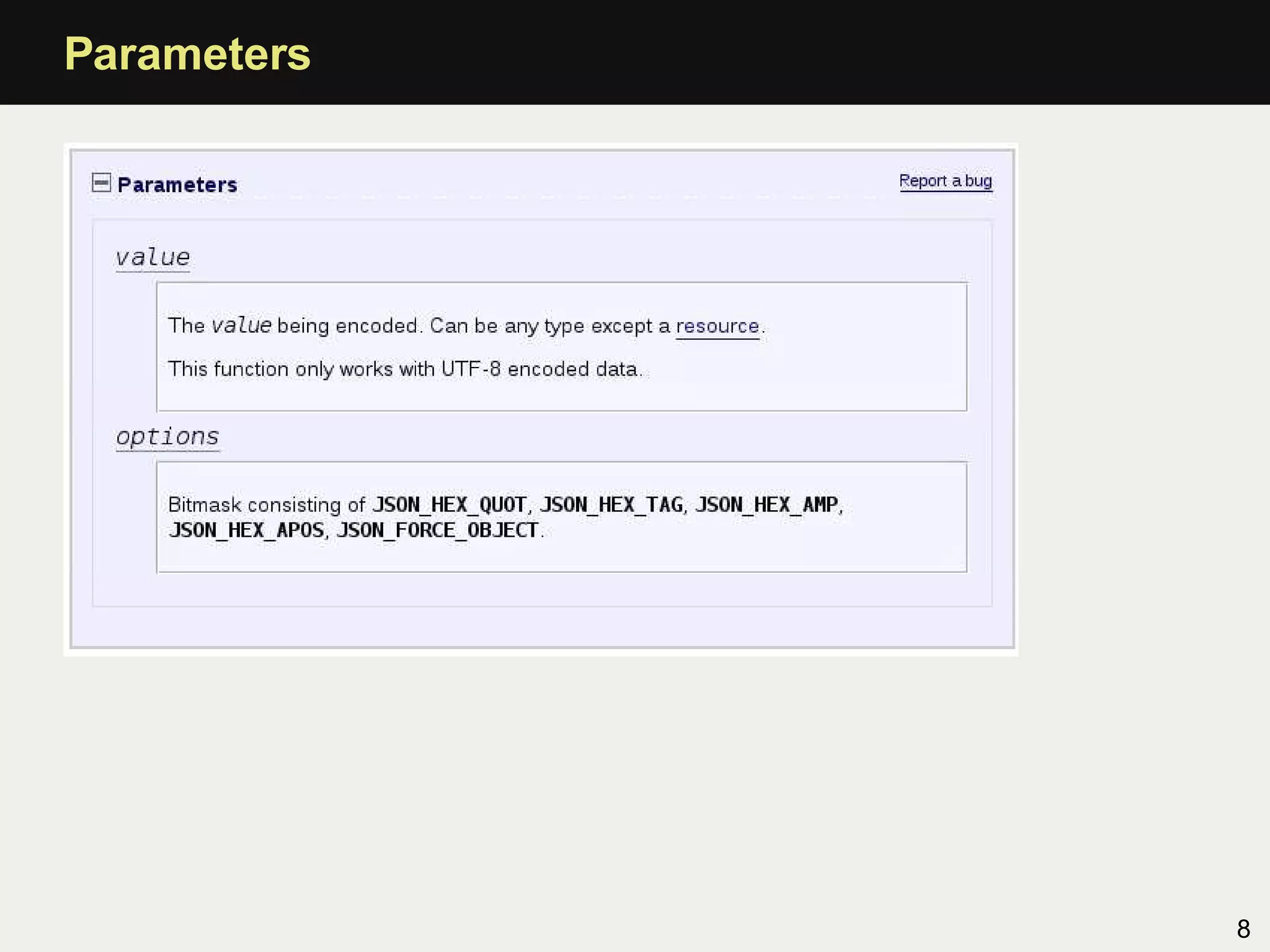 Parameters




             8
 
