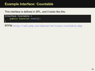 Example Interface: Countable

This interface is deﬁned in SPL, and it looks like this:
Interface Countable {
    public fu...