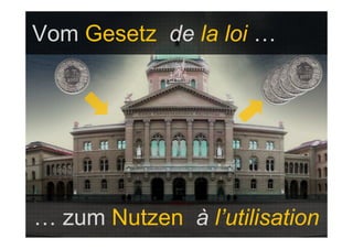 Vom Gesetz de la loi …




… zum Nutzen à l’utilisation
 