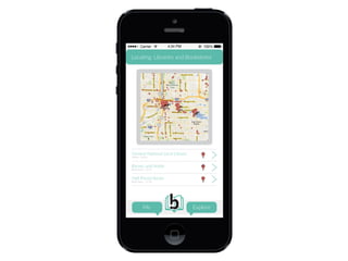 Locating: Libraries and Bookstores
Me Explore
General National Local Library
Library · 0.8 mi
Barnes and Noble
Book Store · 3.3 mi
Half Priced Books
Book Store · 1.2 mi
 