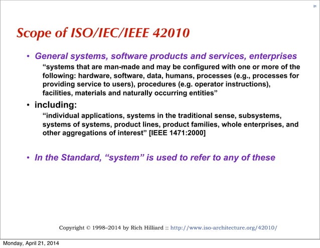 All about ISO/IEC/IEEE 42010 (r5) | PDF