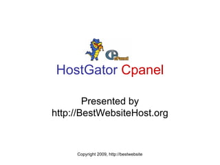 HostGator   Cpanel Presented by http://BestWebsiteHost.org 
