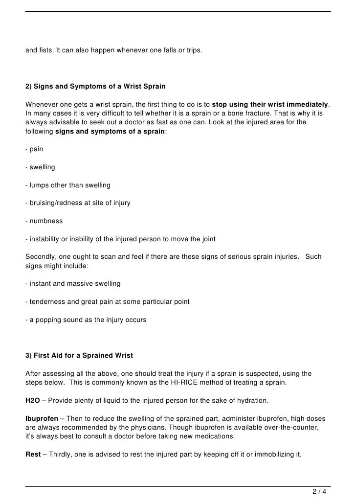 All About Wrist Sprains