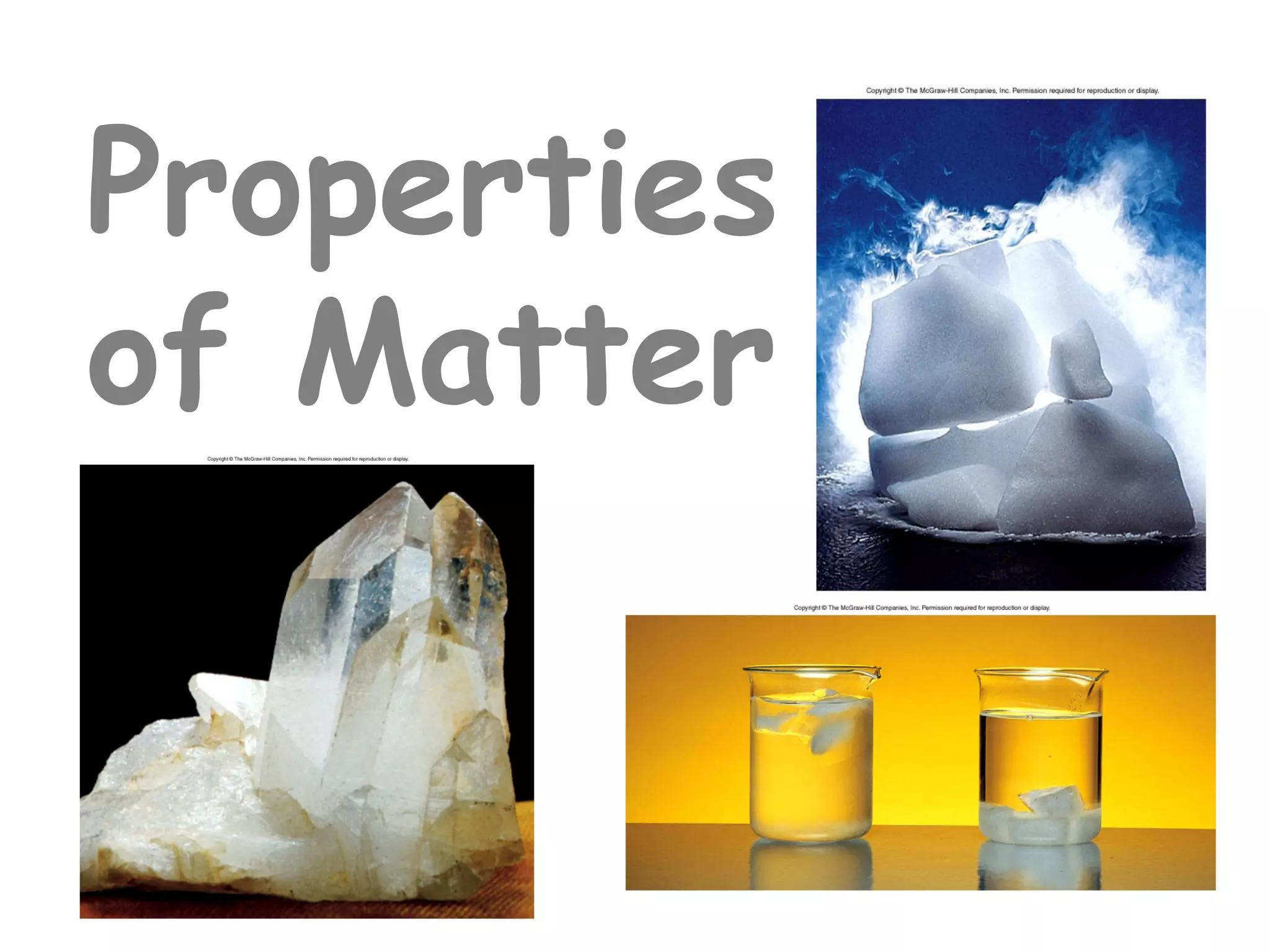 Properties
of Matter
 
