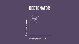 DEBTONATOR
Importance
Code quality
DANGER
ZONE
 