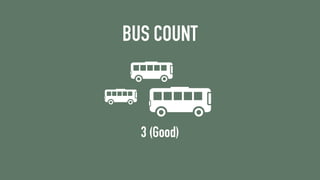 BUS COUNT
3 (Good)
 
