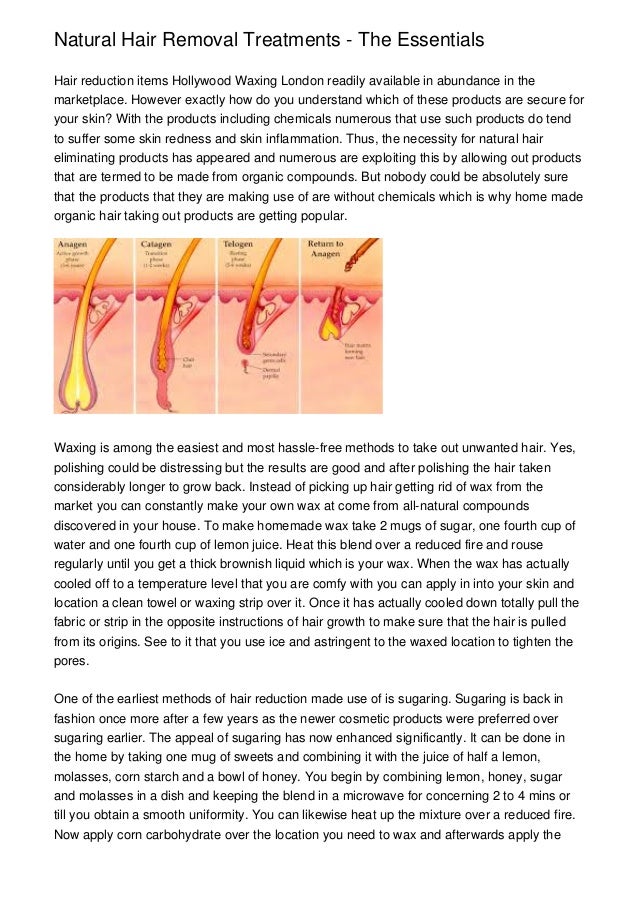 Natural Hair Removal Treatments The Essentials
