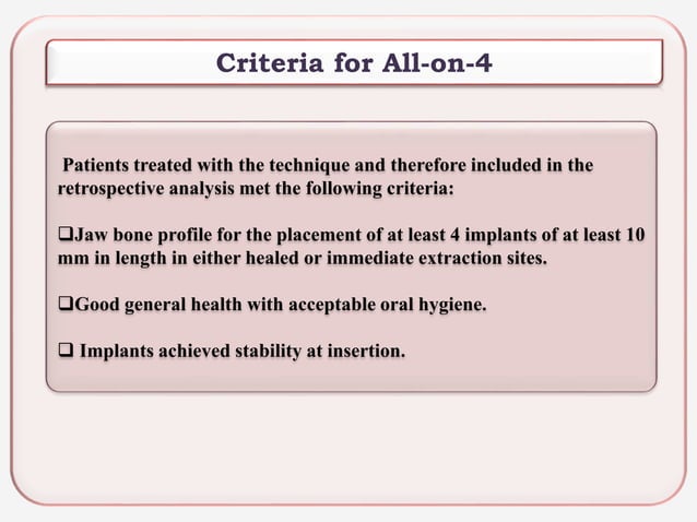 All on-4 | PPTX | Dental Health | Diseases and Conditions