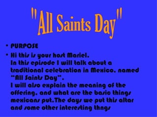 [object Object],[object Object],&quot;All Saints Day&quot; 