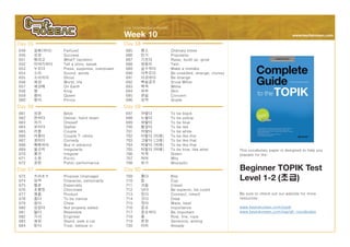 Korean TOPIK Vocabulary to learn Korean language | PDF