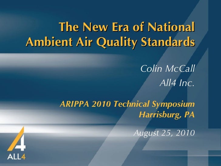 The New Era Of National Ambient Air Quality Standards