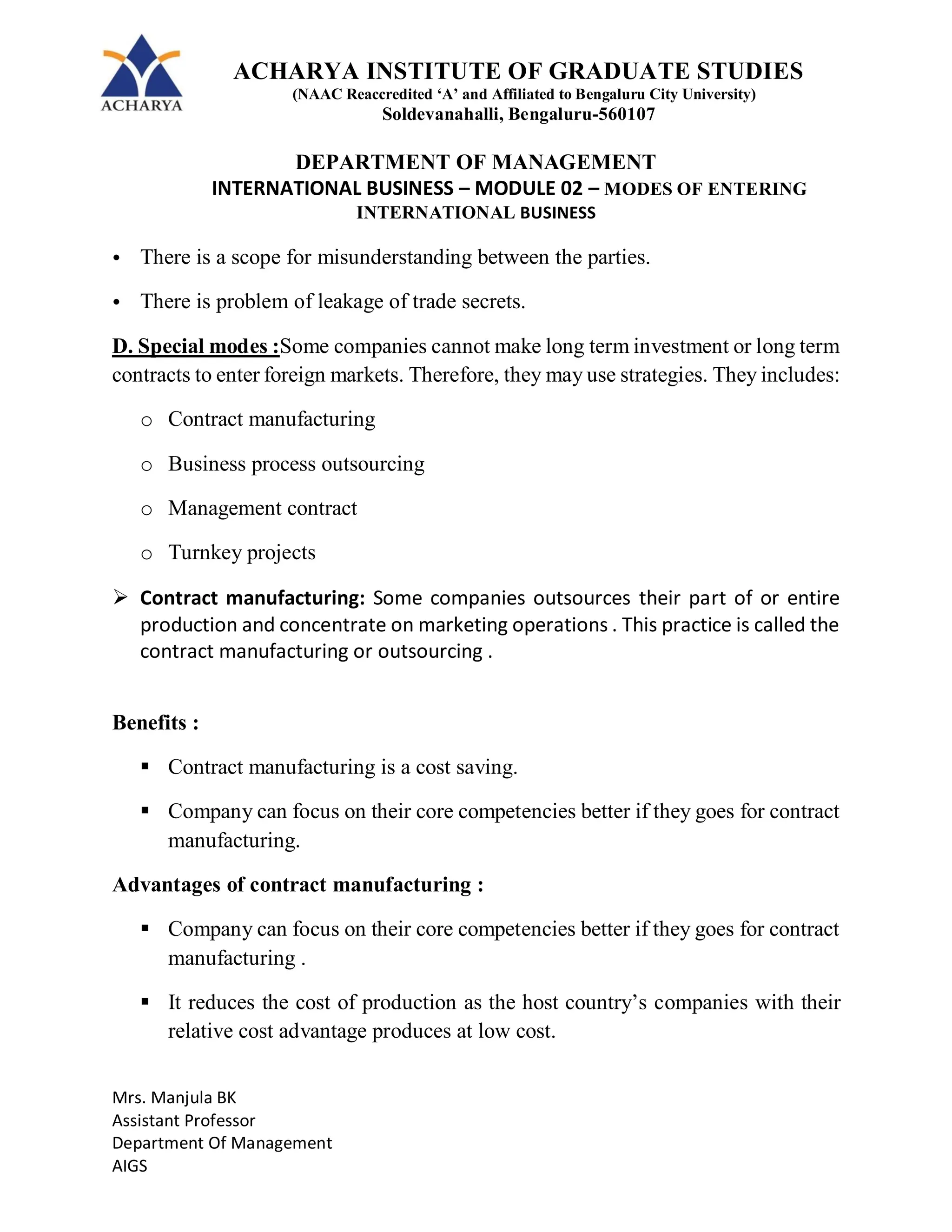 INTERNATIONAL BUSINESS NOTES PDF FOR BBA visual data 6