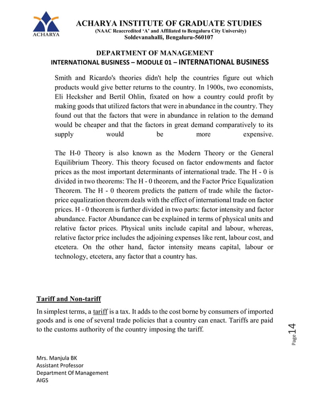 INTERNATIONAL BUSINESS NOTES FOR BBA AND BCOM STUDENTS ALL 5 IB MODULES ...