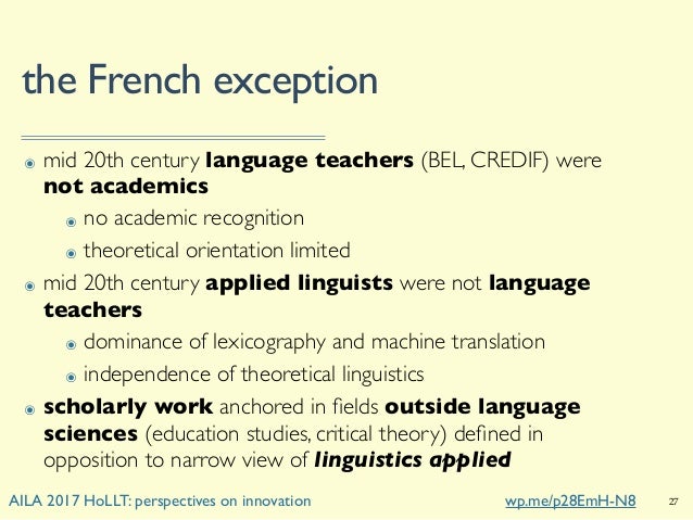 Applied Linguistics And Linguistique Appliquée - 