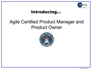  Agile certified product management and product owner