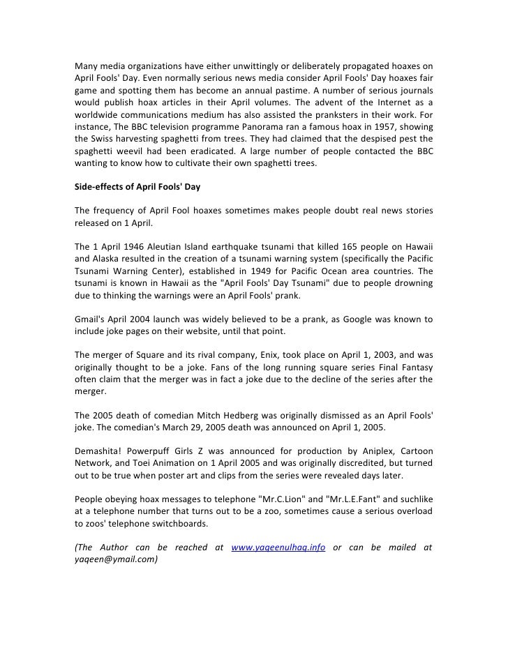 All About April Fool