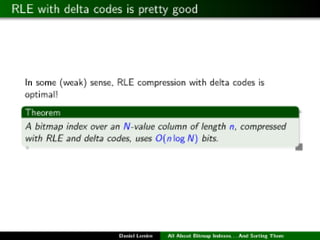 All About Bitmap Indexes... And Sorting Them | PPT
