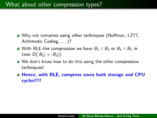 All About Bitmap Indexes... And Sorting Them | PPT