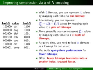 All About Bitmap Indexes... And Sorting Them