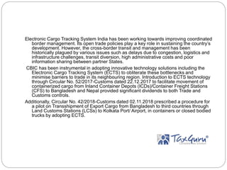 All about Electronic Cargo Tracking System of Customs.pptx | Logistics ...