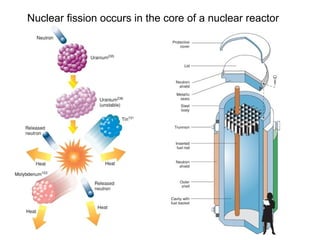 Nuclear fission occurs in the core of a nuclear reactor
 