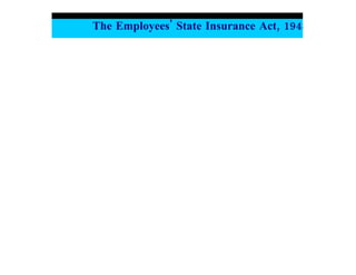 The Employees' State Insurance Act, 1948
 