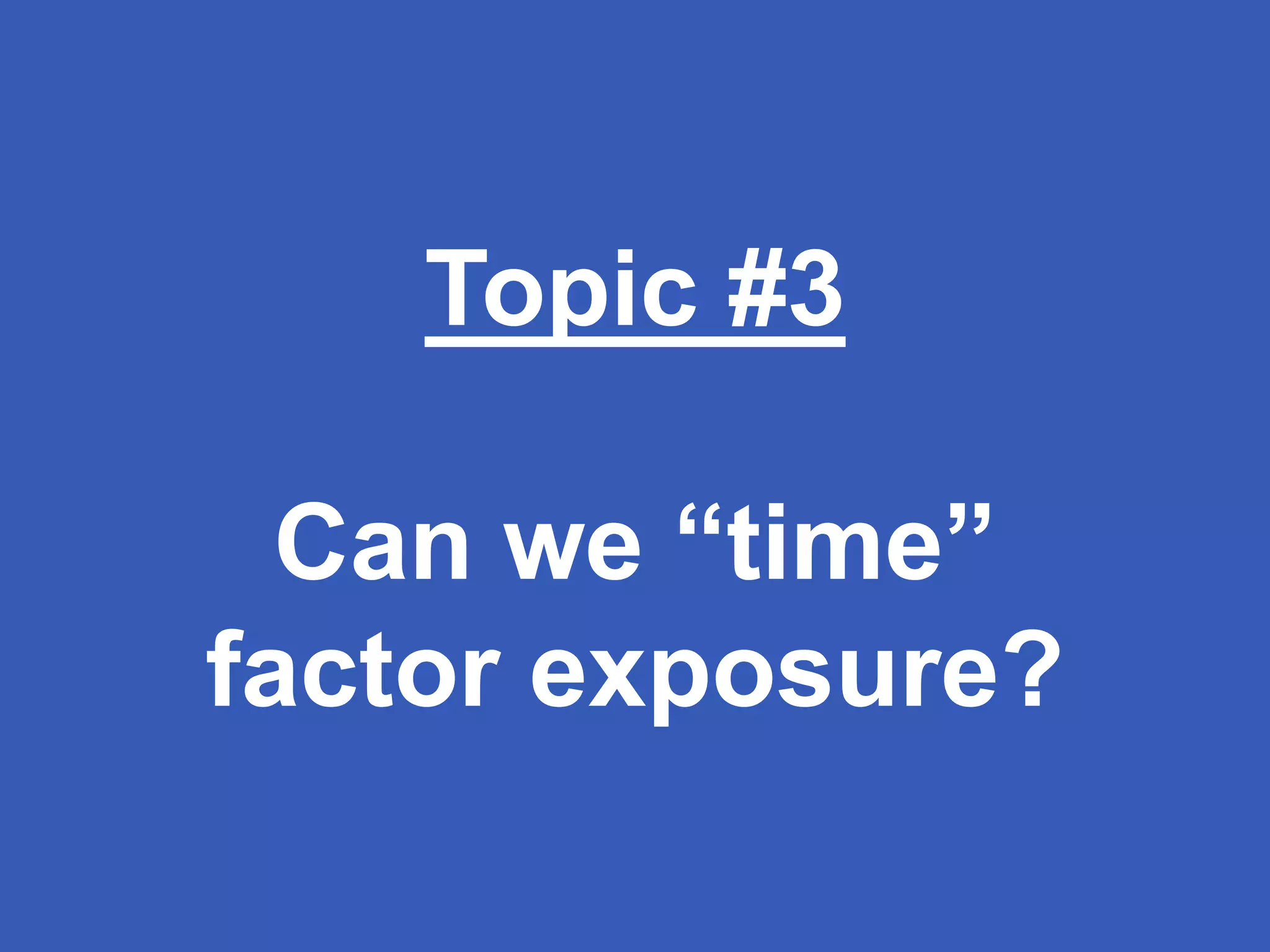 QUANTITATIVE
The devil is in the
implementation details…
 