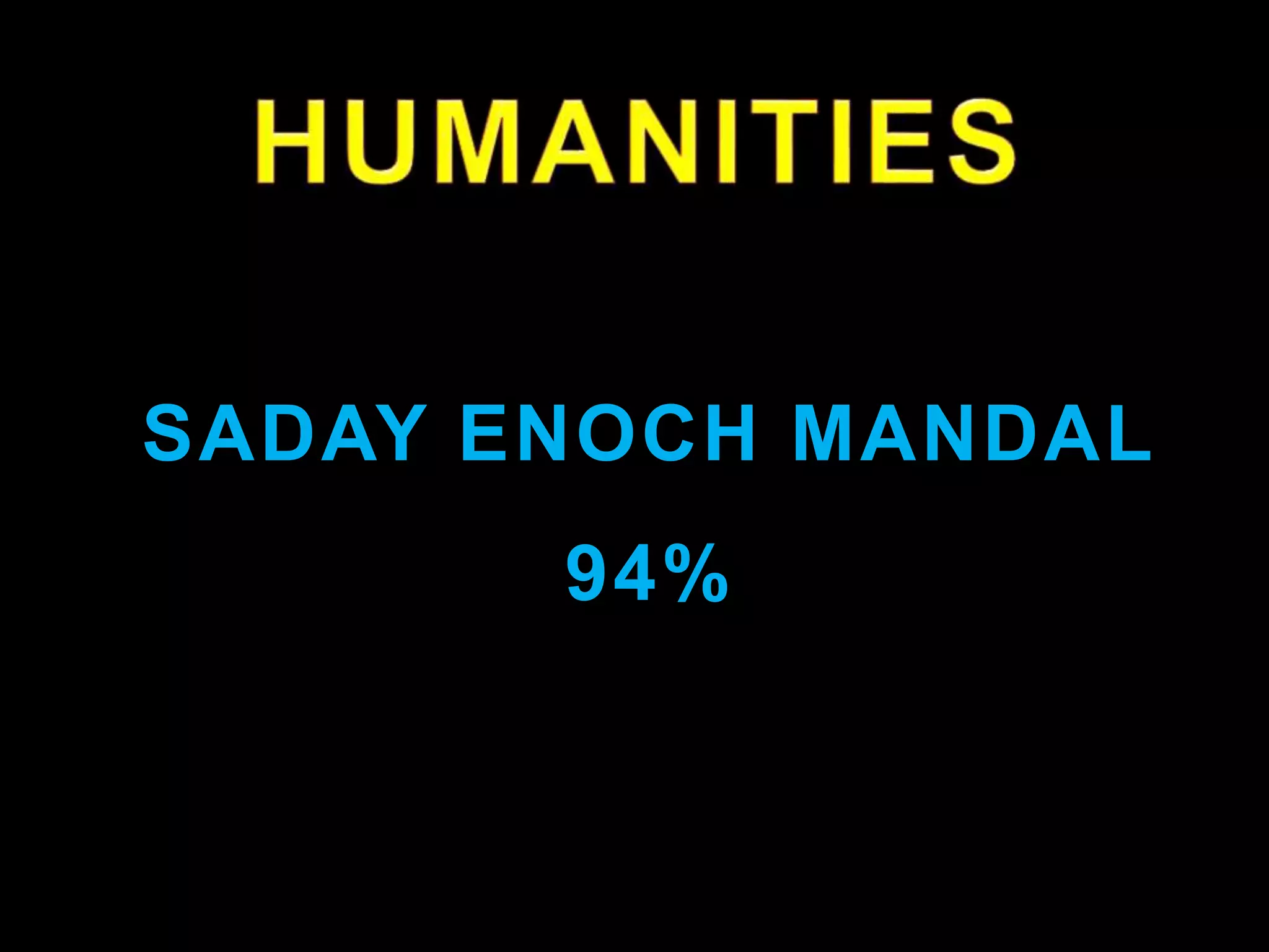 SADAY ENOCH MANDAL
94%