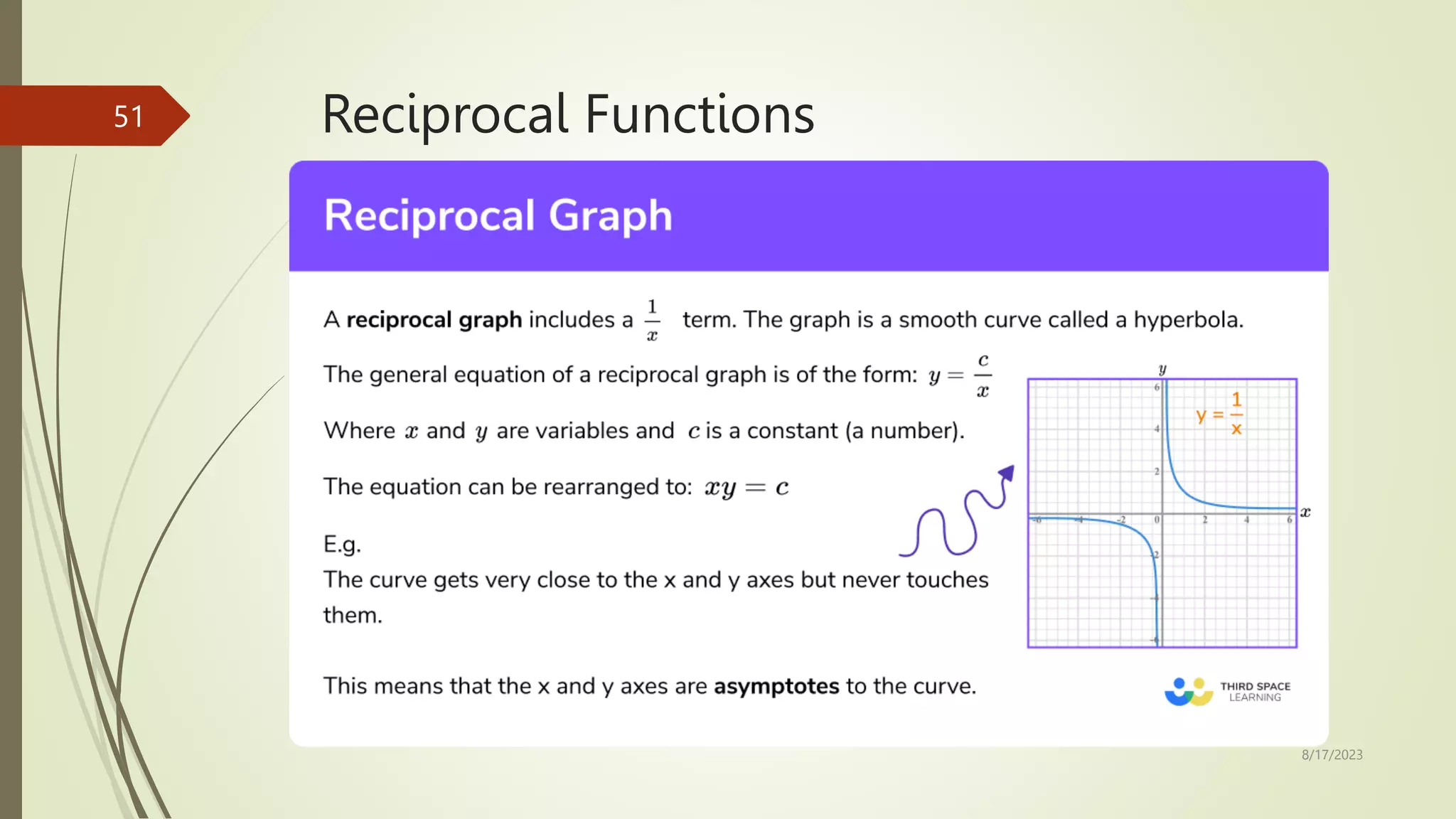 Reciprocal Functions
8/17/2023
51
 