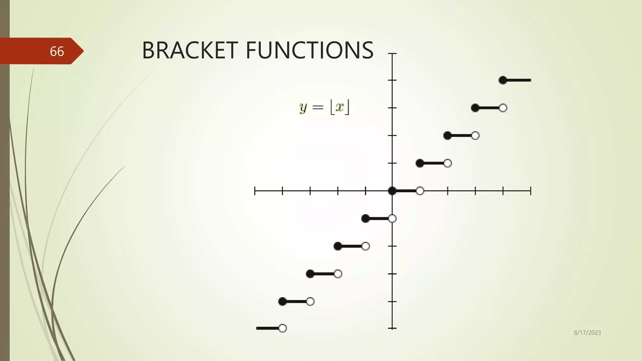 BRACKET FUNCTIONS
8/17/2023
66
 
