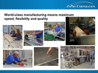 World-class manufacturing means maximum
speed, flexibility and quality
 