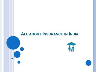 ALL ABOUT INSURANCE IN INDIA
 