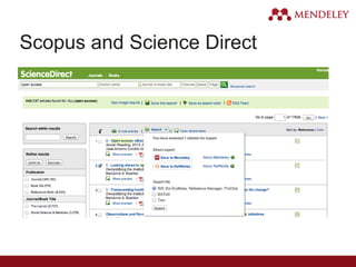 Scopus and Science Direct
 